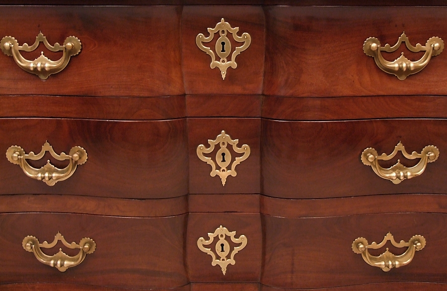 Tiroirs commode malouine acajou dit de Cuba mais de Saint-Domingue